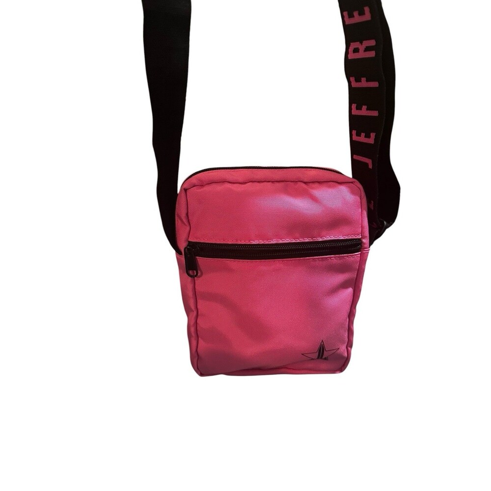 Jeffree Star Valentines Side Crossbody bag Hot Pink Black Adjustable Strap
